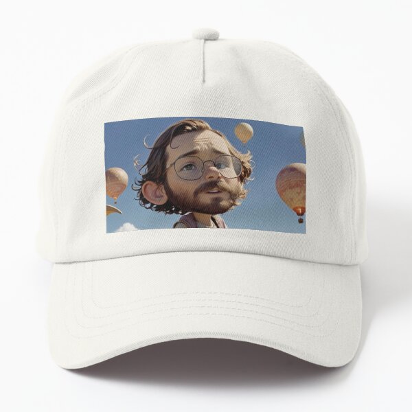 Jonathan Roumie portrait printed on a white cap